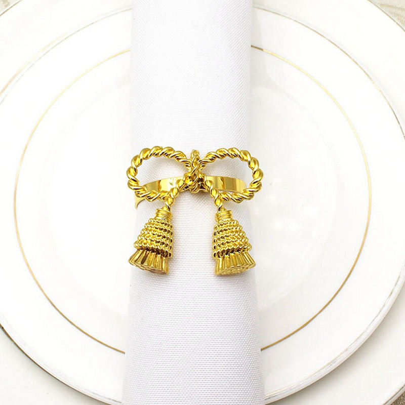 8 τμχ Δαχτυλίδι χαρτοπετσέτας παπιγιόν Μεταλλικές πόρπες Θήκη για χαρτοπετσέτες για πετσέτες γάμου Δαχτυλίδι Χριστουγεννιάτικη διακόσμηση τραπεζιού