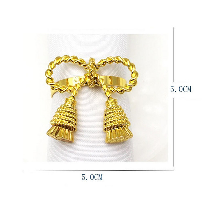 8 τμχ Δαχτυλίδι χαρτοπετσέτας παπιγιόν Μεταλλικές πόρπες Θήκη για χαρτοπετσέτες για πετσέτες γάμου Δαχτυλίδι Χριστουγεννιάτικη διακόσμηση τραπεζιού