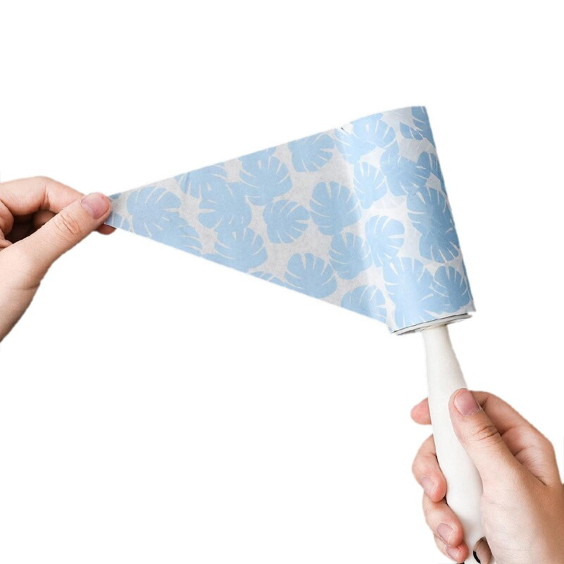 XZJJA 50 lakštų, nuplėšiamas dulkių pūkas, lipnus volelis, drabužiai pūkai naminių gyvūnėlių plaukų popierius, elektrostatinis plaukų šalinimo volelis, šepetėlio valymo įrankis