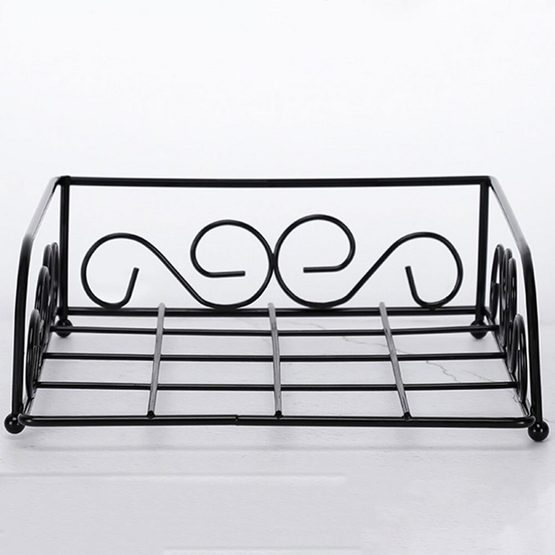 Laikiklis Servetėlių metalinis dozatorius servetėlių rankšluosčių laikymo popierius geležies stovas Stalviršis Stalo Viela Servetė Rankinės Servetėlės Kaimiškos Plokščias