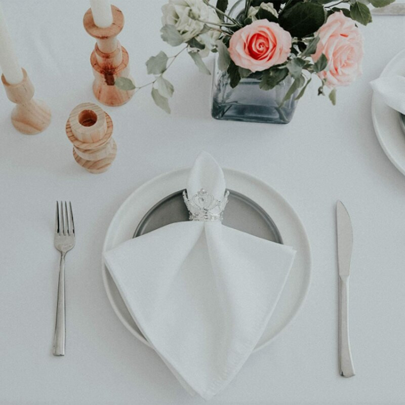 6 τεμ. δαχτυλίδια από στρασάκι κορώνας, έξοχες θήκες για δαχτυλίδια για το Πάσχα, πάρτι, τραπέζι για μπομπονιέρα γάμου