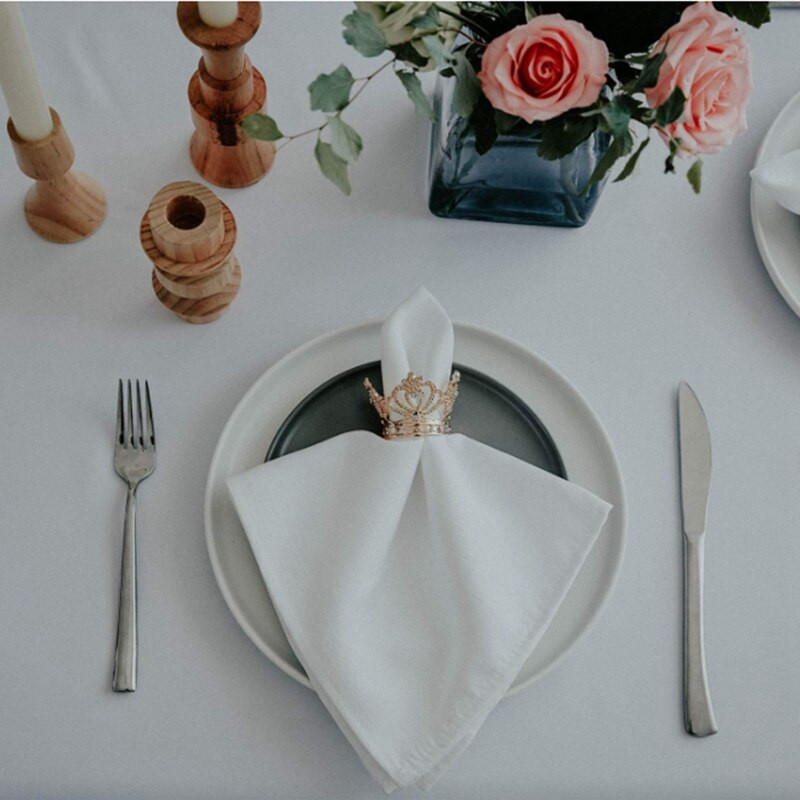 6 τεμ. δαχτυλίδια από στρασάκι κορώνας, έξοχες θήκες για δαχτυλίδια για το Πάσχα, πάρτι, τραπέζι για μπομπονιέρα γάμου