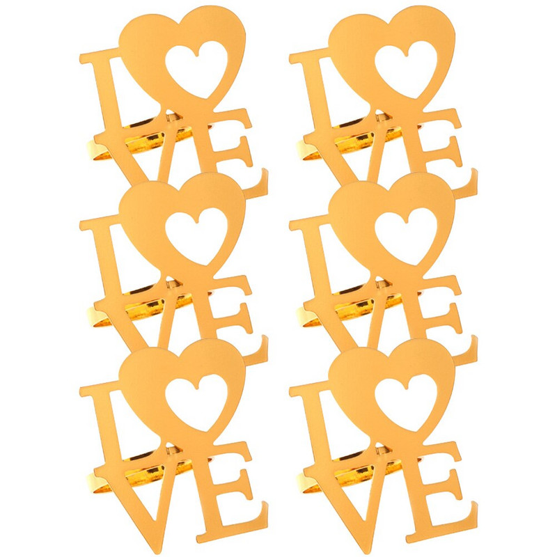 6 buc Inele pentru șervețele Suport pentru șervețele pentru petrecere Decoratiuni pentru șervețele Inele pentru șervețele din oțel inoxidabil Suport pentru șervețele