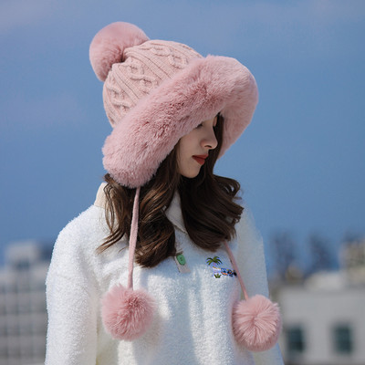 Νέο μοντέλο γυναικείο χειμερινό καπέλο με οικολογικό πούπουλο