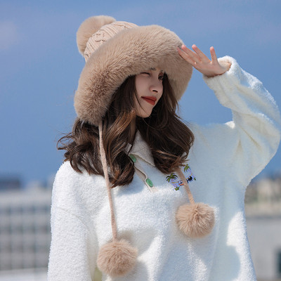 Νέο μοντέλο γυναικείο χειμερινό καπέλο με οικολογικό πούπουλο