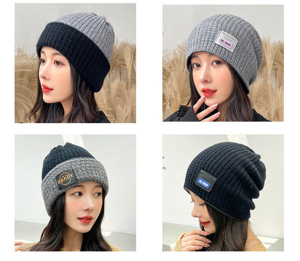 Uus mudel naiste kootud logoga müts - mitut värvi