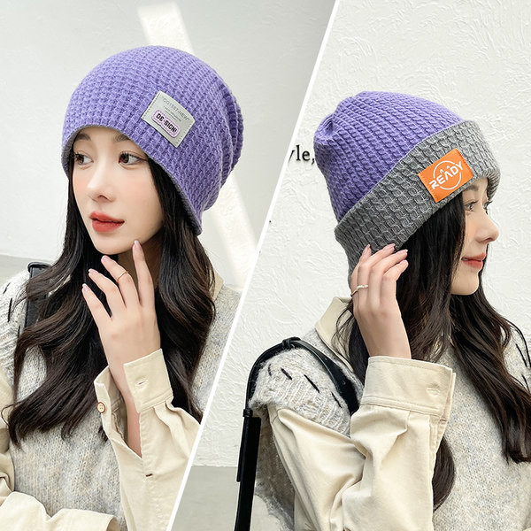 Uus mudel naiste kootud logoga müts - mitut värvi