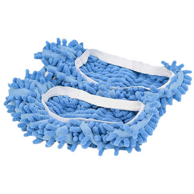 1 ζεύγος Dust Cleaner Grazing Slippers Σπίτι μπάνιου δαπέδου Καθαρισμός σφουγγαρίστρα Καθαριστικό παντόφλα Lazy Shoes Cover Microfiber Duster Πανί