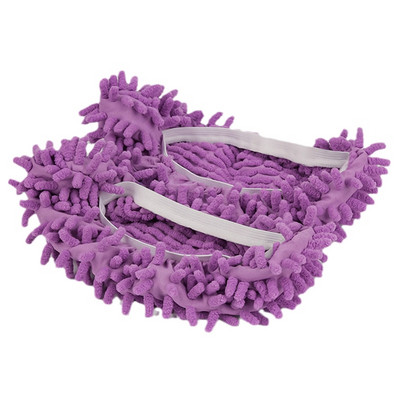 1 ζεύγος Dust Cleaner Grazing Slippers Σπίτι μπάνιου δαπέδου Καθαρισμός σφουγγαρίστρα Καθαριστικό παντόφλα Lazy Shoes Cover Microfiber Duster Πανί