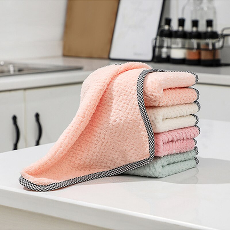 5 tk Paks kööginõu igapäevane nõudepesulapp köögirätik Mittenakkuv õliga paksendatud lauapuhastuslapp, imav küürimislapp