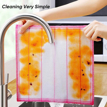 10 τμχ Πετσέτα καθαρισμού κουζίνας 8 στρώσεων Βαμβακερό πανί πιάτων Απορροφούμενο αντικολλητικό λάδι επαναχρησιμοποιούμενο Πανί καθαρισμού Εργαλεία κουζίνας Gadgets