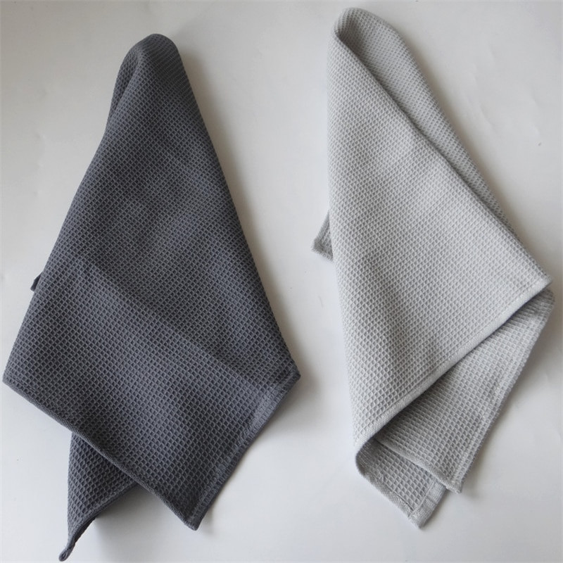 2021 Uus Jaapani vahvliga teerätik Pure Color puuvillane imav köögisalvrätik kohvibatoon Superfine Fiber puhastusrätik 45*65cm