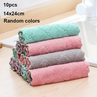 Kahekihiline imav mikrokiust kööginõulapp Mittenakkuv õline nõuderätikuivatid Salvrätikud Lauanõud Kodupuhastusrätikud