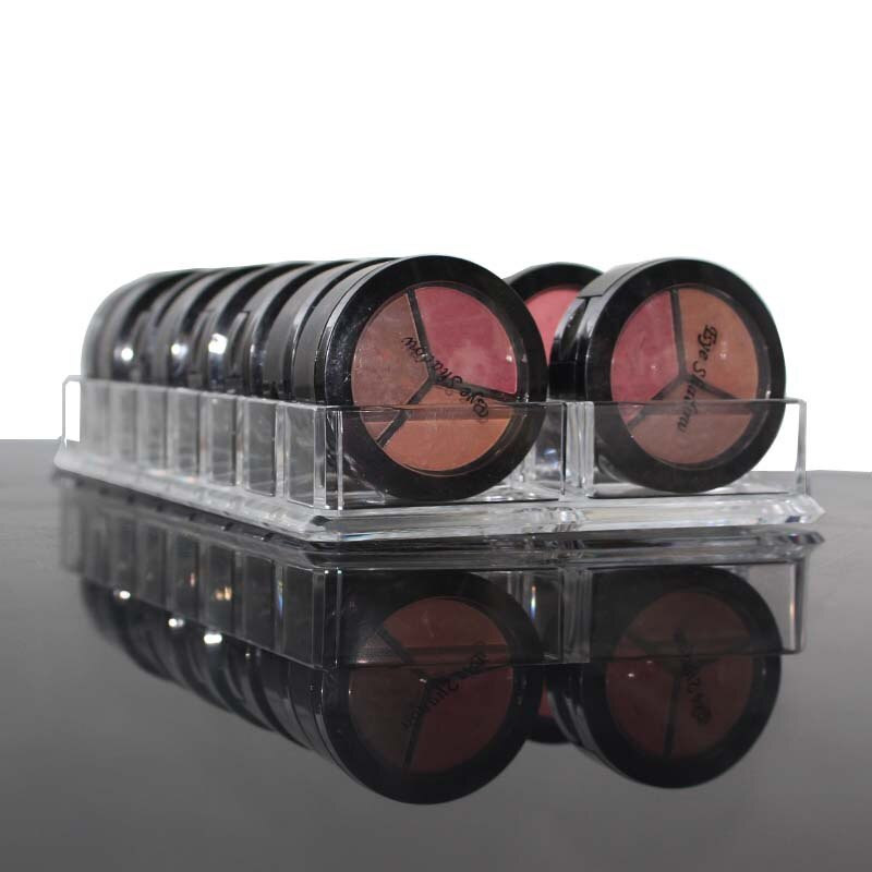 Eyes Haow Organiser Box, Akrüülist Kosmeetilise Meigi Organiseerija Iluhooldushoidja Kompaktseks lauvärviks, 16 Spaces Säilituskohver