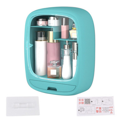 Seinale riputatav meigi hoiukast Tasuta augustatavad kosmeetikatoodete hoiukarbid Sahtli tüüpi meigikorraldaja, suur mahutavus