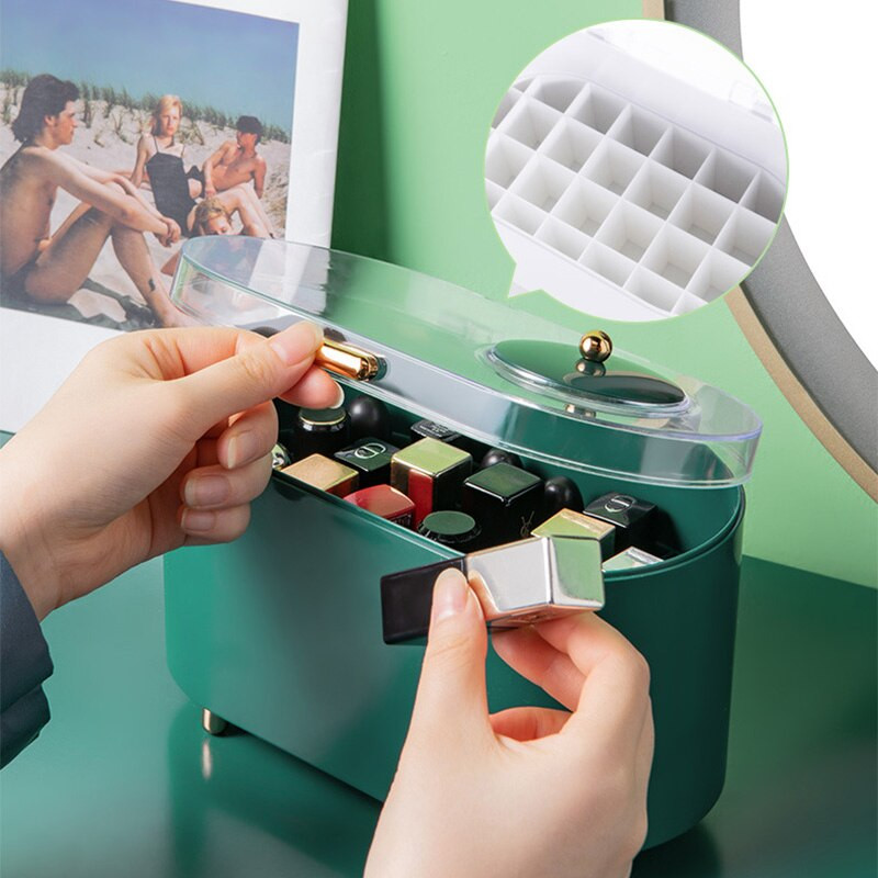 Cutie de depozitare pentru machiaj Cutie de depozitare pentru parfumuri de birou Dulara cu compartiment pentru ruj Cutii pentru dormitor Organizator pentru cosmetice Organizator pentru machiaj