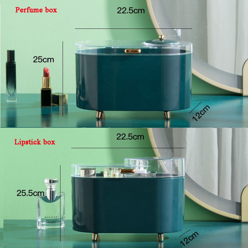 Cutie de depozitare pentru machiaj Cutie de depozitare pentru parfumuri de birou Dulara cu compartiment pentru ruj Cutii pentru dormitor Organizator pentru cosmetice Organizator pentru machiaj