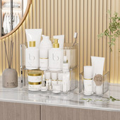 Τραπέζι μακιγιάζ Κουτί αποθήκευσης Ράφι μπάνιου Πλαστικό Διαφανές Απλή Θήκη Αποθήκευσης Κουζίνας Καλλυντικό Αξεσουάρ Διακοσμητικό Αξεσουάρ