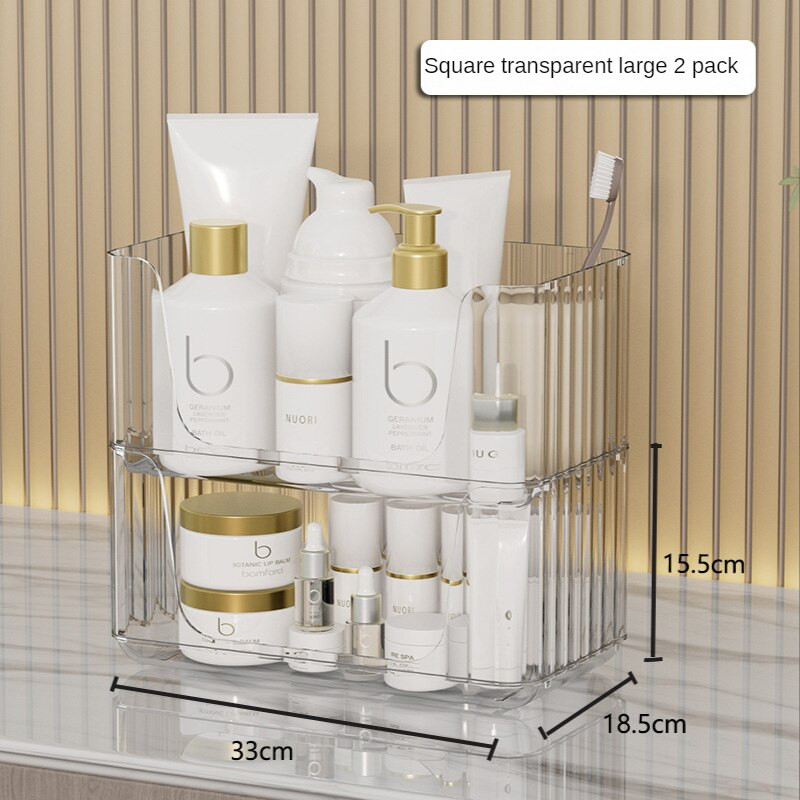 Τραπέζι μακιγιάζ Κουτί αποθήκευσης Ράφι μπάνιου Πλαστικό Διαφανές Απλή Θήκη Αποθήκευσης Κουζίνας Καλλυντικό Αξεσουάρ Διακοσμητικό Αξεσουάρ