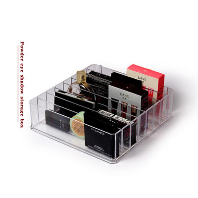 Clear Acrylic Makeup Organizer Cosmetic Storage Box Makeup Powder Box Γυναικεία βάση κραγιόν Organizador Maquillaje Small