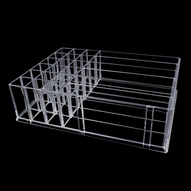 Clear Acrylic Makeup Organizer Cosmetic Storage Box Makeup Powder Box Γυναικεία βάση κραγιόν Organizador Maquillaje Small