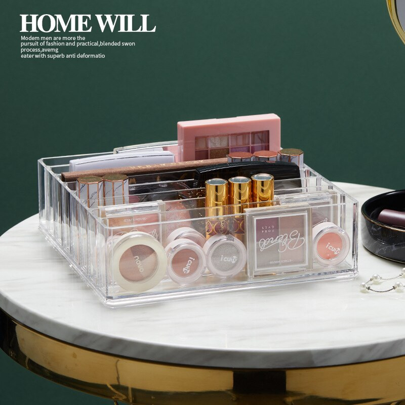 Eyeshadow Palette Organizer Θήκη Powder Multi-layer Desktop Storage Rack Υψηλής χωρητικότητας Clear Acrylic Pressed Powder Tools