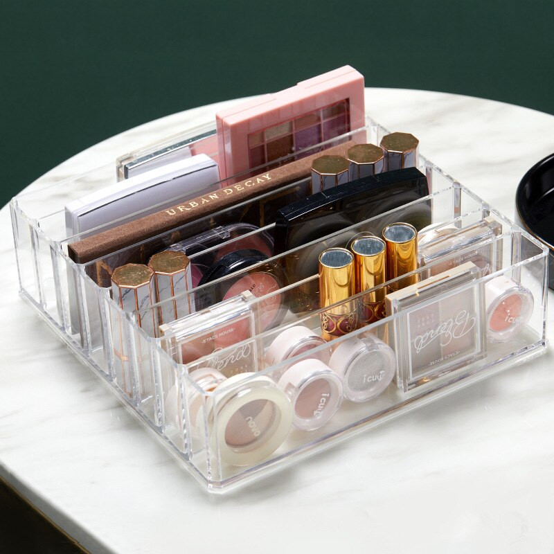 Eyeshadow Palette Organizer Θήκη Powder Multi-layer Desktop Storage Rack Υψηλής χωρητικότητας Clear Acrylic Pressed Powder Tools