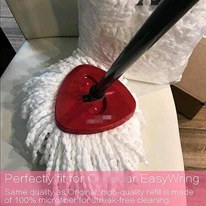 360 Περιστρεφόμενο τριγωνικό Ocedar Spin Mop Head Pad Mopa Refilling Microfiber Spinning Floor Cleaning for Vileda O-Cedar
