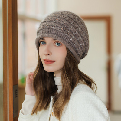 Γυναικείο πλεκτό καπέλο σε πολλά χρώματα