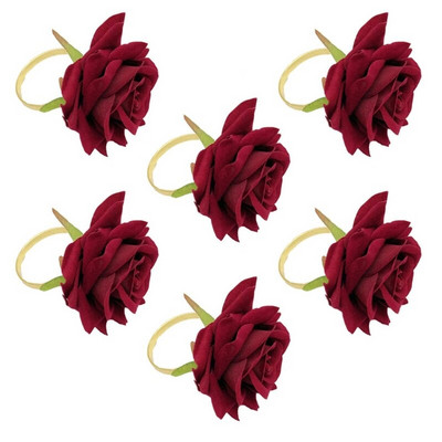 6 tk. Elegantne roosiõieline salvrätirõngas, pandlad, käsitsi valmistatud salvrätikuhoidja jõuludeks tänupüha pulmapeoks