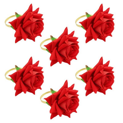 6 tk. Elegantne roosiõieline salvrätirõngas, pandlad, käsitsi valmistatud salvrätikuhoidja jõuludeks tänupüha pulmapeoks