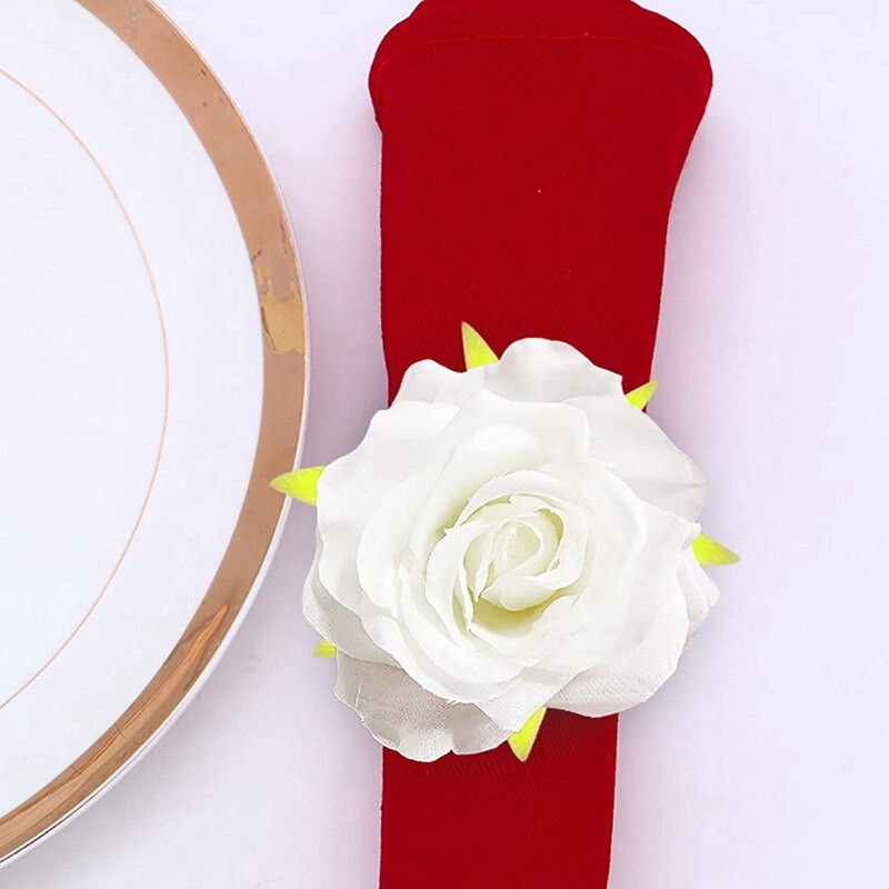 Lilledega käsitööna valmistatud salvrätikusõrmuste komplekt 8, käsitöö viinapuu disainiga salvrätikuhoidja sõrmused lauakaunistused pulmadeks, banketiks