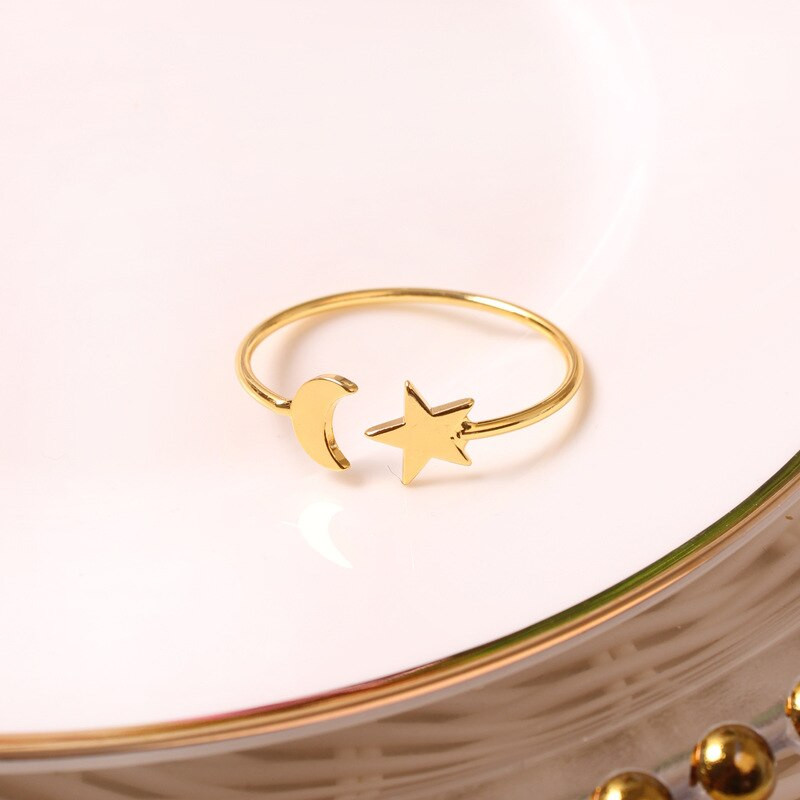 6 vnt Star Moon servetėlių žiedai Aukso žiedo servetėlių laikiklis vestuvių vakarėliui Kalėdų stalo dekoravimui viešbučio restoranas servetėlių sagtis