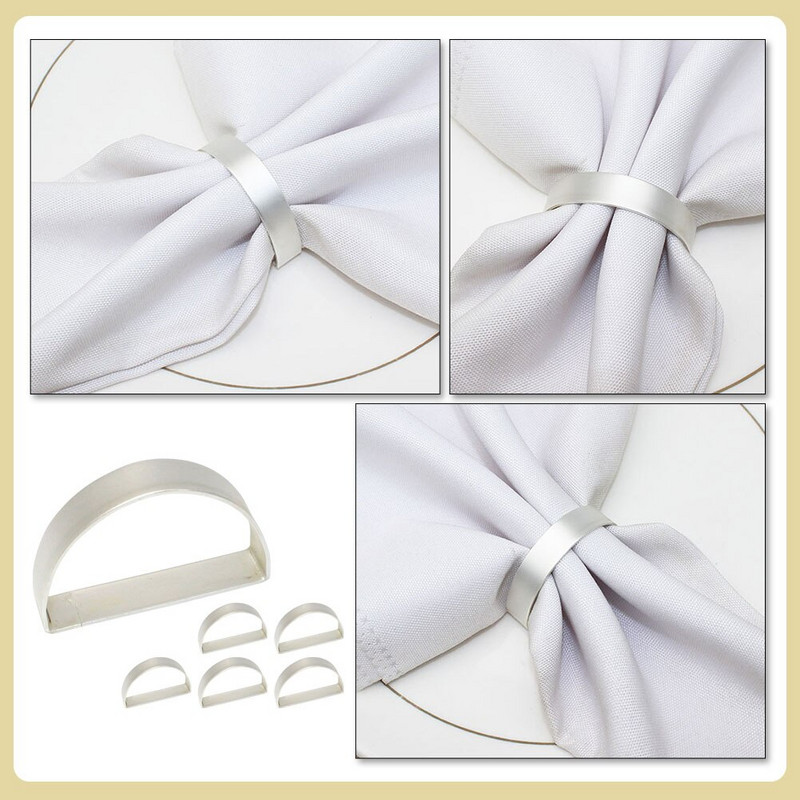 Πόρπες θήκης με δαχτυλίδια χαρτοπετσέτας Μεταλλικό τραπέζι γάμου Χριστουγεννιάτικη διακόσμηση εορταστική στρογγυλή σχεδίαση D πάρτι από κράμα Αξιόπιστη δημιουργική διακόσμηση