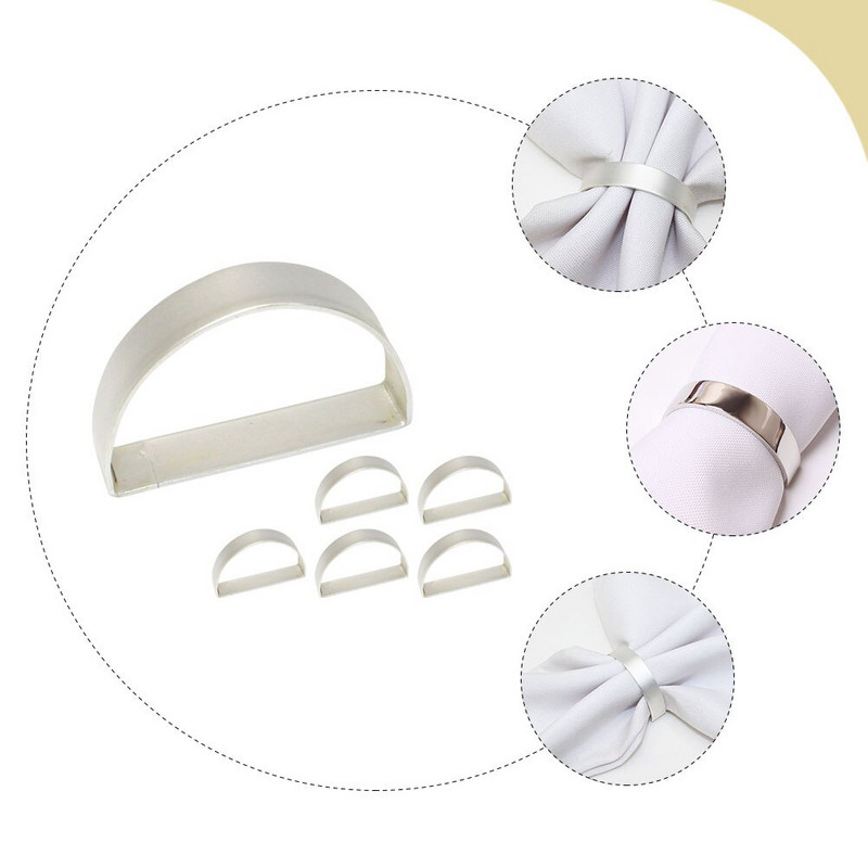 Πόρπες θήκης με δαχτυλίδια χαρτοπετσέτας Μεταλλικό τραπέζι γάμου Χριστουγεννιάτικη διακόσμηση εορταστική στρογγυλή σχεδίαση D πάρτι από κράμα Αξιόπιστη δημιουργική διακόσμηση