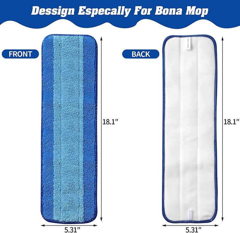Συμβατό με Bona Premium Spray Mop Microfiber Cleaning Pads Δάπεδο σκληρού ξύλου 18 ιντσών που πλένονται και επαναχρησιμοποιούνται Ανταλλακτικά