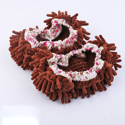 2 bucăți papuci multifuncțional pentru curățarea prafului de podea pantofi pantofi leneși pentru curățarea podelei de acasă Kit de curățare pantofi cu microfibră