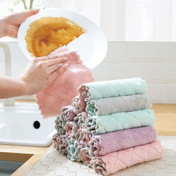 8 τμχ/παρτίδα Πετσέτες σπιτιού από μικροΐνες Απορροφητικό πιάτων κουζίνας Πανί καθαρισμού Πιο παχύ Πετσέτα διπλής όψης Gadgets κουζίνας