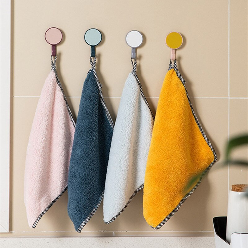 3PCS Upijajući kuhinjski ručnici Mekane dvoslojne čiste krpe Neljepljive ubruse za ulje Posuđe Kućni ručnik od mikrofibre za brisanje