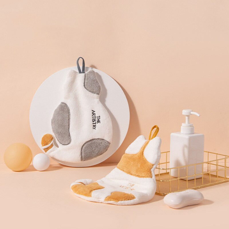 2022 Mačji ručnik za ruke Coral Velve Super upijajući bez dlačica Meka kućna kupaonica Dječji slatki ručnik za ruke iz crtića Kuhinjski pribor