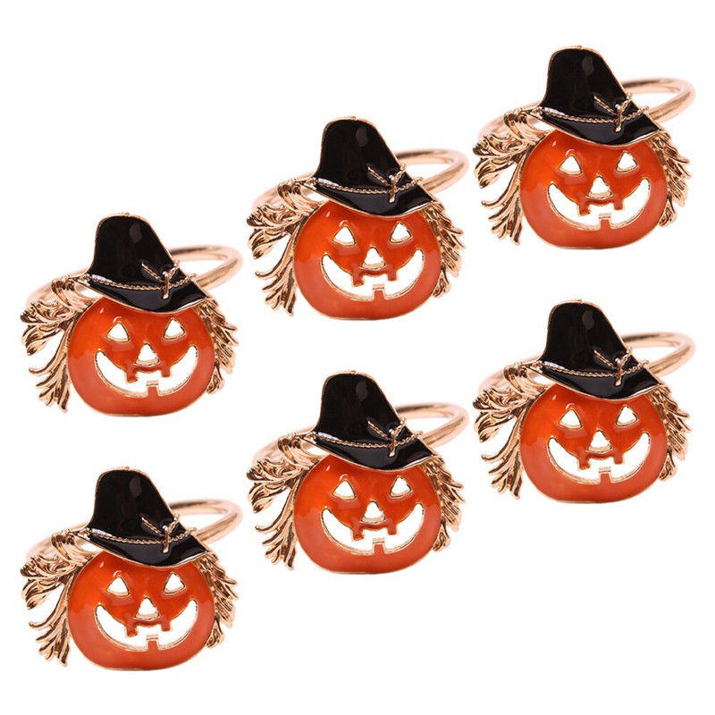 Inele de șervețel Inel de dovleac Catarame Catarame Suporturi de masă pentru petreceri Ornamente Accesorii pentru decorare Servetă Suport din aliaj Decoruri