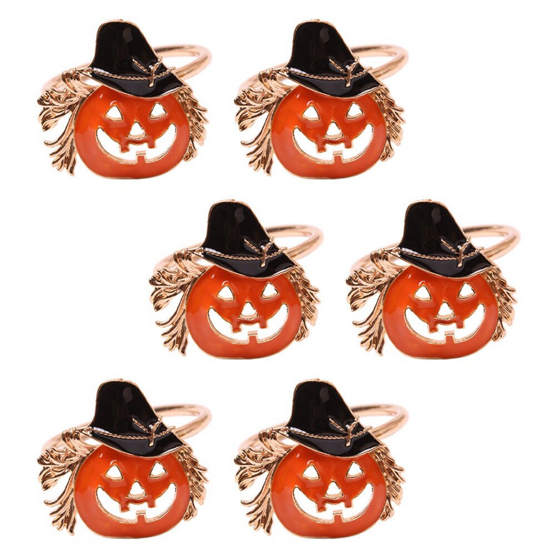 Inele de șervețel Inel de dovleac Catarame Catarame Suporturi de masă pentru petreceri Ornamente Accesorii pentru decorare Servetă Suport din aliaj Decoruri