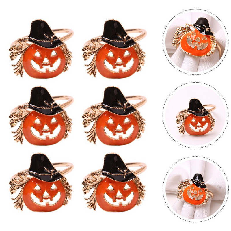 Inele de șervețel Inel de dovleac Catarame Catarame Suporturi de masă pentru petreceri Ornamente Accesorii pentru decorare Servetă Suport din aliaj Decoruri