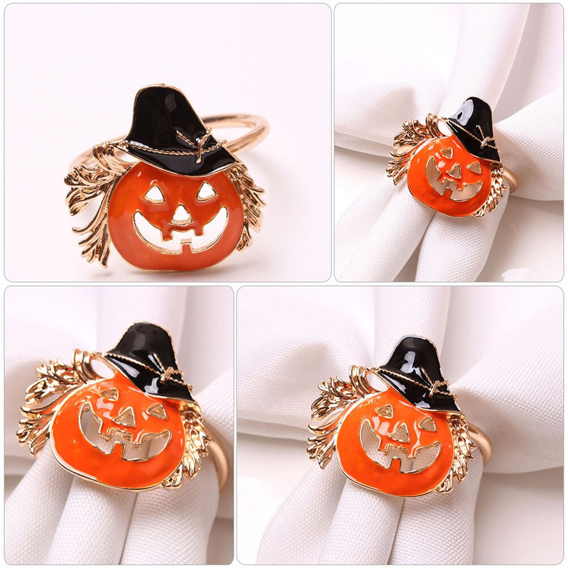 Inele de șervețel Inel de dovleac Catarame Catarame Suporturi de masă pentru petreceri Ornamente Accesorii pentru decorare Servetă Suport din aliaj Decoruri