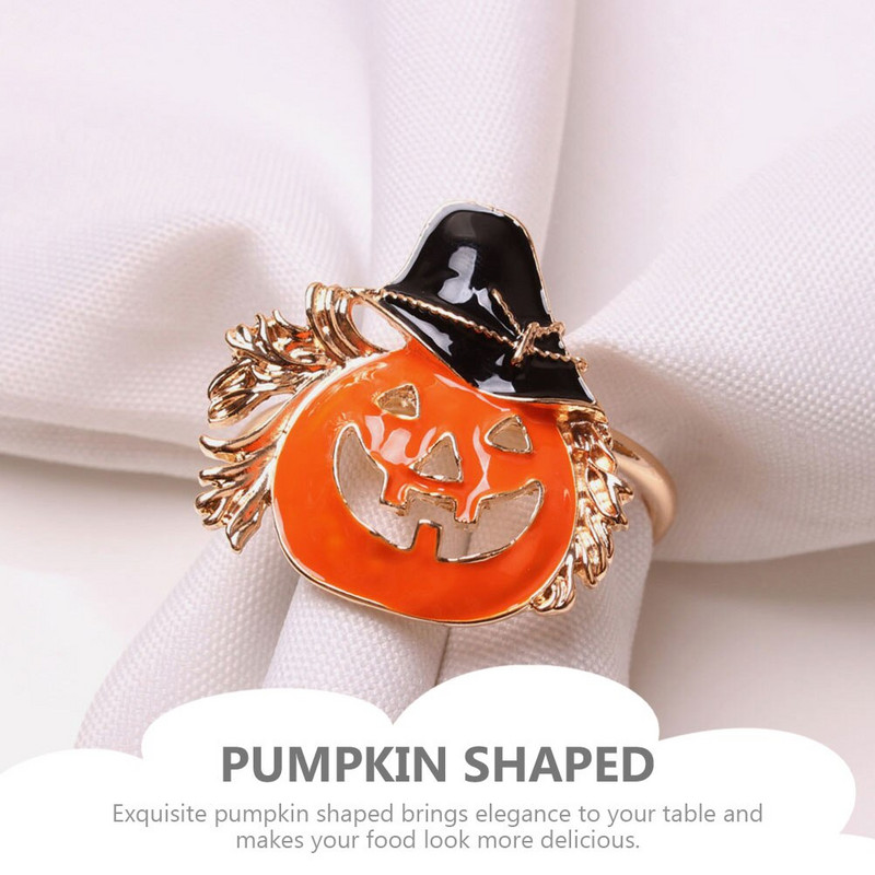 Inele de șervețel Inel de dovleac Catarame Catarame Suporturi de masă pentru petreceri Ornamente Accesorii pentru decorare Servetă Suport din aliaj Decoruri