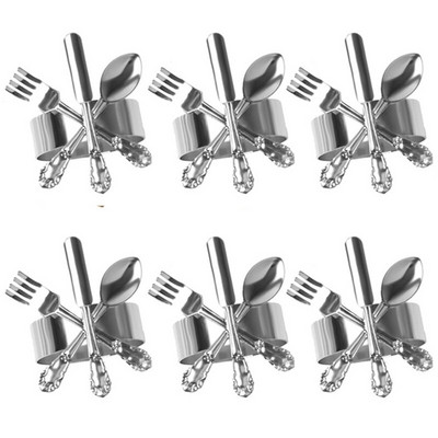 Naujas servetėlių žiedų rinkinys Servetėlių žiedų laikikliai Servetėlių sagtys Vestuvių vakarienės vakarienės Kalėdų stalo dekoras