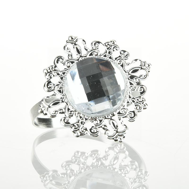 Διαμαντένιο δαχτυλίδι χαρτοπετσέτας 12 τεμ. για τραπεζαρία κουζίνα-σερβιέτα Βάση δείπνου Διακόσμηση δείπνου γάμου V5P4