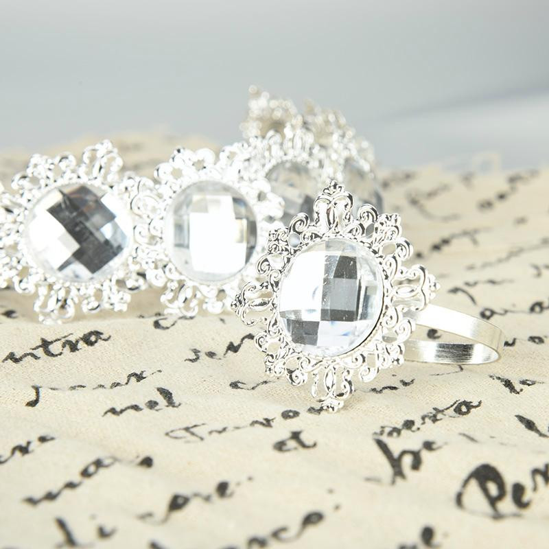 Διαμαντένιο δαχτυλίδι χαρτοπετσέτας 12 τεμ. για τραπεζαρία κουζίνα-σερβιέτα Βάση δείπνου Διακόσμηση δείπνου γάμου V5P4