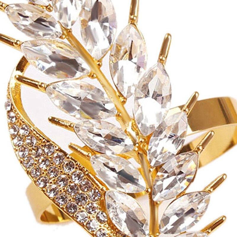 6 τμχ Δαχτυλίδι για χαρτοπετσέτα ξενοδοχείου Θήκη χαρτοπετσέτας Αυτιά σιταριού Πόρπη για χαρτοπετσέτα Χριστουγεννιάτικο πάρτι γάμου Κρυστάλλινη χαρτοπετσέτα σε κύκλο Διακόσμηση τραπεζιού