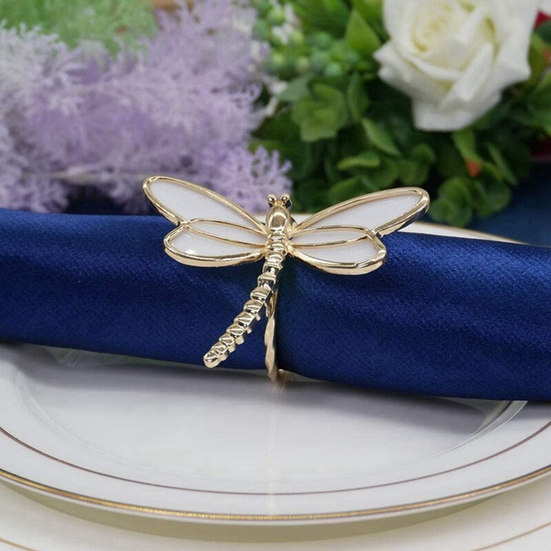 8 komada zlatnih prstenova za salvete, držača za salvete za vjenčanje, banket, večeru, dekoraciju za stolnu dekoraciju 4,5x3,8 cm i 7,6x6 cm